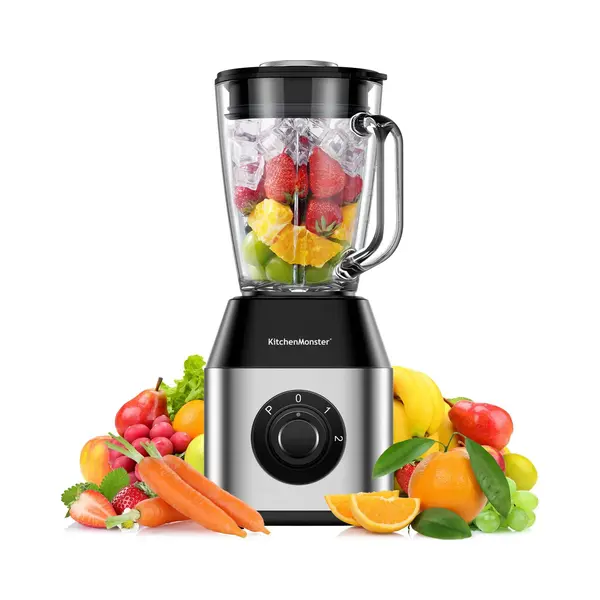 KitchenMonster Blender Pro 1200 Watt - Smoothie Maker 1.5 Liter Met 3 Standen thumbnail
