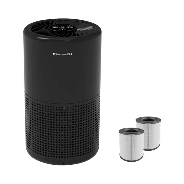Erikssøn Luchtreiniger Prime - Met Hepa Filter 2x - 70 M3/u - Helpt Tegen Stof En Hooikoorts En Allergie - Air Purifier - Zwart thumbnail