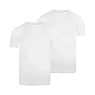 Boxr Underwear - Bamboe T-Shirt Heren - Ronde Hals - Wit - S - Zijdezacht -Thermo Control - Ondershirt Heren - 2-Pack