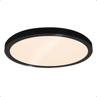 Goliving Plafondlamp – Plafonniere – Led – Extra Dun – Warm Wit Licht – Slaapkamer – Badkamer – Woonkamer – Ø 23cm – Zwart
