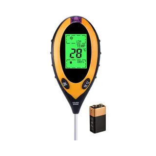Vulpes Goods® Vochtmeter Voor Planten - 4-in-1 - Vochtigheidsmeter - Binnen En Buiten - Hygrometer Voor Kamerplanten - - Ph, Lichtmeter,