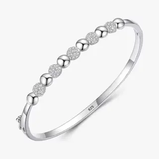 N3 Collecties Echte 925 Sterling Zilveren, Sprankelende Zirkonia, Eenvoudige Ronde Armbanden Voor Vrouwen