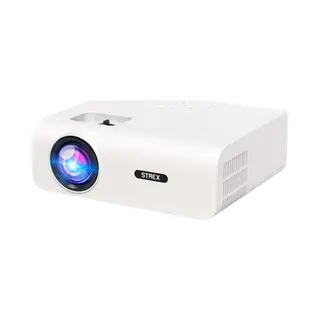 Strex - Mini-Beamer/Projektor - 1080P Full Hd - 15000 Lumen - Drahtloses Streaming - WiFi - Bluetooth - Weiß