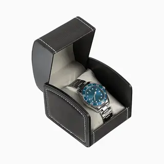 Luxe Horloge Giftbox - Zwart - Pu Leer - Horlogedoos - Met Inlegkussentje - Kadobox - Cadeau - Verjaardag - Kerst - Sinterklaas - Feestdagen
