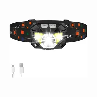 Gadgetplace Hoofdlamp Led Oplaadbaar - 300 Meter Zicht - Met Bewegingssensor - IPX4 Waterdicht - Hoofdlampje - Breedstraler 230°
