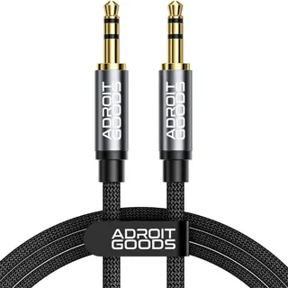 AdroitGoods Aux Kabel 3.5 Mm - Audio Kabel - Gold Plated - Male To Male - 2 Meter