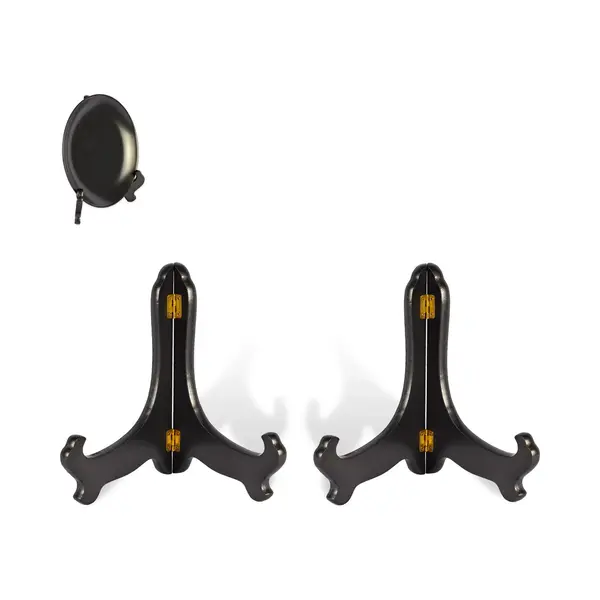 Luft Houten Borden Display - 2 Pack - Borden Tot 27cm Hoog - Elegant Design - Bordenstandaard - Borden Display Standaard - Bordenhouder - Voor thumbnail