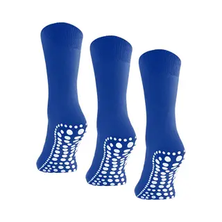 Budino® Huissokken Anti Slip - Dikke Antislip Sokken - Gripsokken - Dikke Yoga Pilates Sokken - Maat 43-46 - 1 Paar - Kobalt Blauw