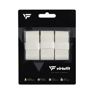 VirtuFit Pro Padel Overgrip - Wit - Set Van 3 - Vochtabsorberend Pu-materiaal