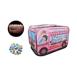 Goodz4All Keuken Speelgoed Popup IJscokar Pop Up Tent IJskar Kindertent Speelhuisje IJskraam Ice Cream Truck Pop-up Tenten Met Verlichting