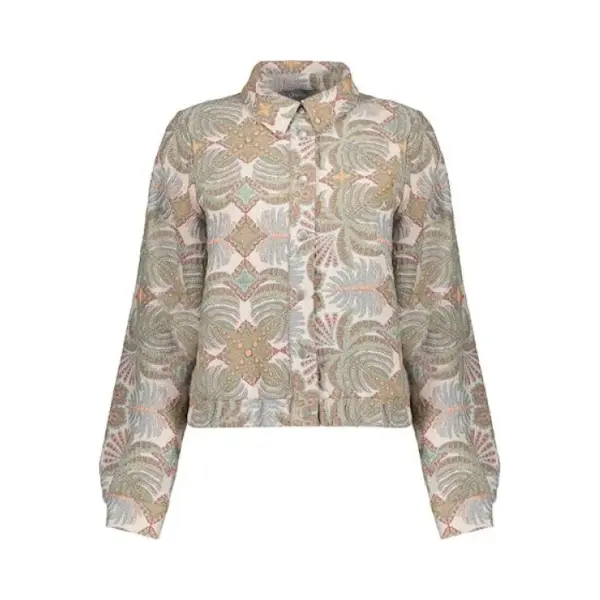 Geisha Blazer Jasje Met Grafische Print 65113 20 Kit/olive Dames Maat - Xxl thumbnail
