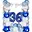 Blauw, Zilver,