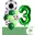Groen, Nr.3, Wit, Zwart