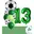 Groen, Nr.13, Wit, Zwart