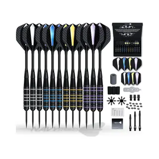 Navy Strikes Dartpijlen Set - 20 22 24 26 Gram - 12 Darts - 21 23 25 27 Gram Aanpasbaar - 108 Delige Set