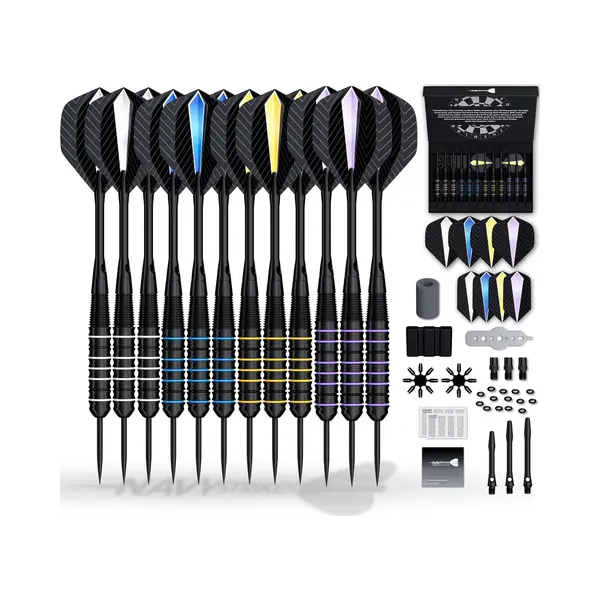 Navy Strikes Dartpijlen Set - 20 22 24 26 Gram - 12 Darts - 21 23 25 27 Gram Aanpasbaar - 108 Delige Set thumbnail