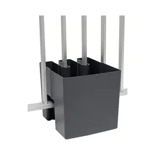 Vercony - GreenUp Plantenbak Balkon - Voor Balkon Met Spijlenhekwerk - 100% Recyclebaar Plastic- 30x36x30cm - Made In Nl - Antraciet