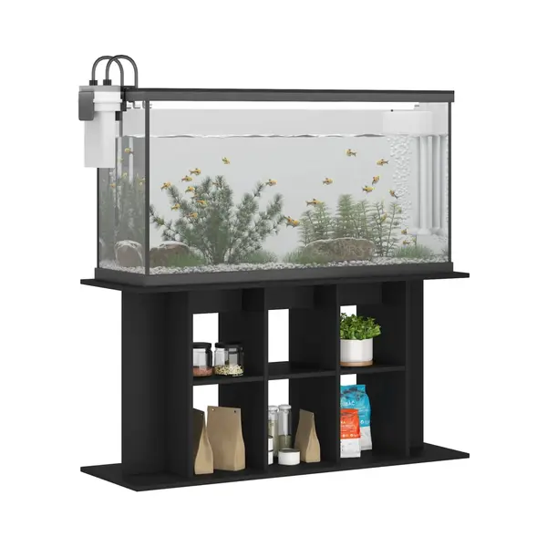 Aquarium Stand Black 120x40x60 Cm Engineered Wood Vidaxl thumbnail