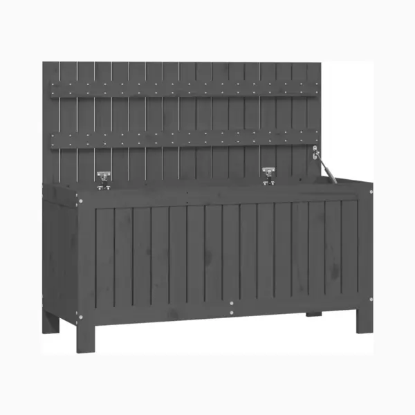 VidaXL 60 X 115 X 49cm Grey Pine Wood Garden Storage Box - Wilko thumbnail