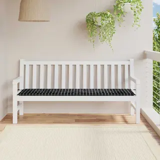 Gartenbank-kissen Plaid Schwarz 180 X 50 X 4 Cm Oxford Stoff Vidaxl