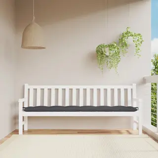 Gartenbank-auflage Anthrazit 200x50x7 Cm Oxford-gewebe Vidaxl