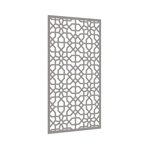 VidaXL Corten Steel Garden Wall Art - Moorish Design Outdoor Decoration, Ic Weathering Steel, 105x55 Cm, Easy Mount thumbnail