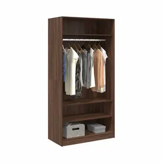 Vidaxl - Kleiderschrank Braun Eiche-optik 100x50x200 Cm Holzwerkstoff