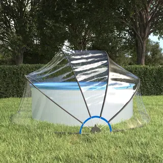 Pool Dome Round 315x158 Cm Pvc Vidaxl