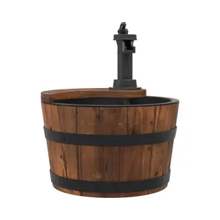 VidaXL Gartenbrunnen Mit Pumpe 28x28x34, 5 Cm Massivholz Tanne