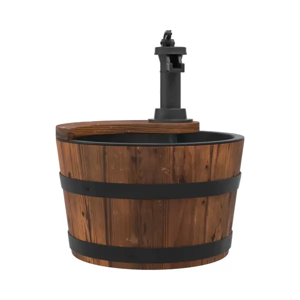 VidaXL Gartenbrunnen Mit Pumpe 28x28x34, 5 Cm Massivholz Tanne thumbnail