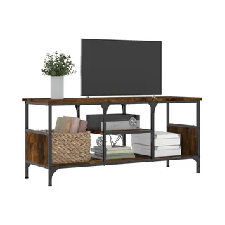 Vidaxl - Tv Cabinet Smoked Oak 100x35x45 Cm Engineered Wood&iron