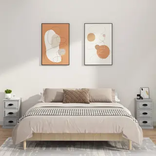 Bedside Cabinet Grey Sonoma 39x39x67 Cm Engineered Wood Vidaxl