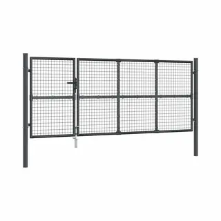 Vidaxl - Mesh-gartentor Anthrazit 350x175 Cm Verzinkter Stahl