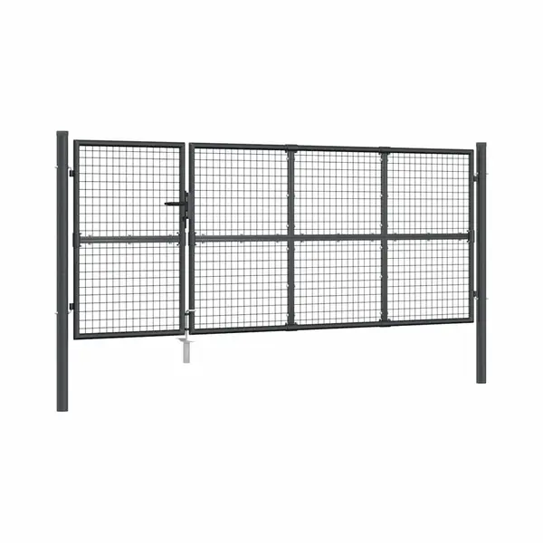 Vidaxl - Mesh-gartentor Anthrazit 350x175 Cm Verzinkter Stahl thumbnail
