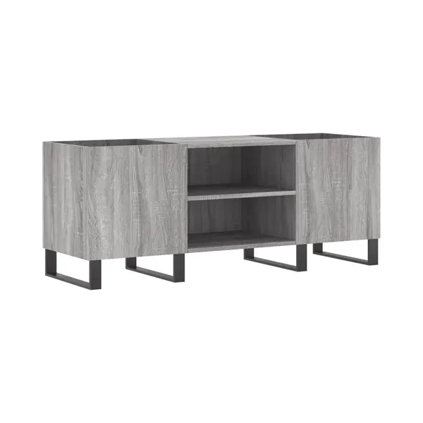 Vidaxl - Record Cabinet Grey Sonoma 121x38x48 Cm Engineered Wood thumbnail