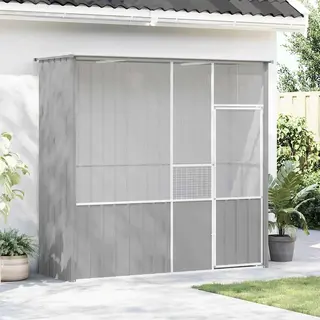 Vidaxl - Voliere Grau 215x78x200 Cm Verzinkter Stahl