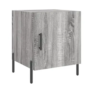 Bedside Cabinet Grey Sonoma 40x40x50 Cm Engineered Wood Vidaxl