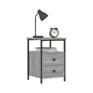Nachttische 2 Stk. Grau Sonoma 34x35, 5x50 Cm Holzwerkstoff - Vidaxl