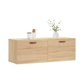 VidaXL Wall Cabinet In Sonoma Oak - Versatile Engineered Wood Floating Piece Offering Ample Storage And Display Space