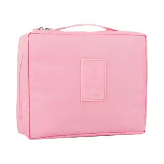 Fako Fashion - Make Up Tasje Rechthoek - Cosmetica Organizer - Toilettas - 21x16x8cm - Roze