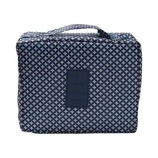 Fako Fashion - Make-up Tasje Rechthoek - Cosmetica Organizer - Make-up Toilettas - 21x16x8cm - Ster Navy/Groen