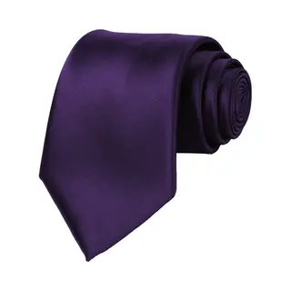Fako Fashion - Stropdas - Effen - Satijn - 8cm - 145cm - Donkerpaars