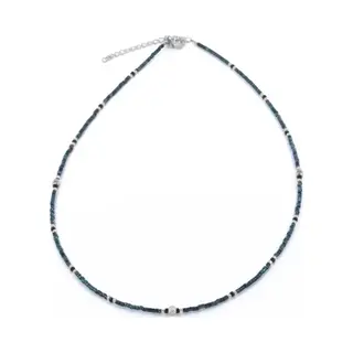 CO88 Collection 8CN-26370 Miyuki Kralen Ketting 45cm - Petrol - 40+5cm - 1, 8mm Dikte - Staal - Goudkleurig