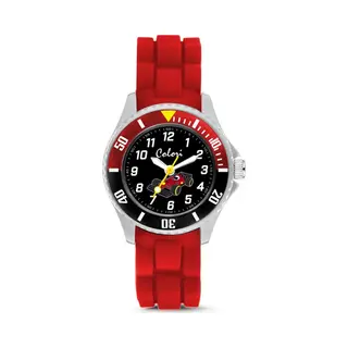 Colori Kidz 5-CLK134 Kinderhorloge - Siliconen Band - Ø 30 Mm - F1 Racewagen - Rood