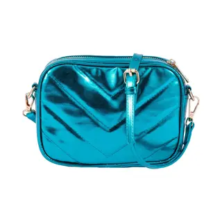 Nouka Turquoise Blauwe Kleine Dames - Tas Met Rits – Schoudertas – Crossbody - Avondtasje – Met Verstelbare En Afneembare Tassenriem /
