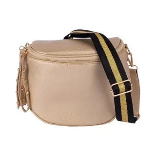 Nouka Gouden Dames Tas – Schoudertas – Crossbody – Buideltas - Met Verstelbare & Afneembare Tassenriem / Schouderriem