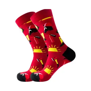 Winkrs© Brandweer Sokken - Maat 40-45 - Grappig Cadeau Voor Mannen/Vrouwen - Brandweerman