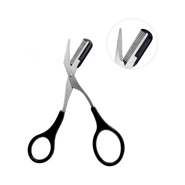 Wenkbrauwschaar I Wenkbrauwschaartje I Wenkbrauw En Wimper Schaar I Schaar En Trimmer I Zwart thumbnail