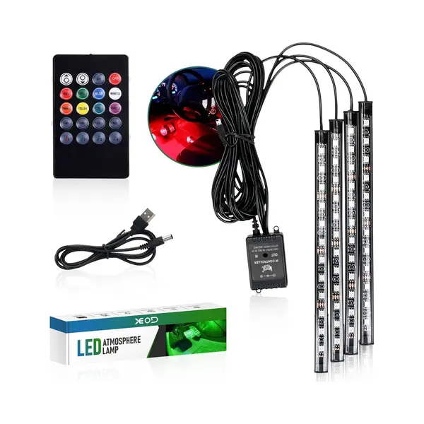 Xeod Sfeerverlichting Led Strip's Met Usb Aansluiting - 12V/5V - Interieur Verlichting - Ambient Light - Auto - Vrachtwagen - Bestelauto - Accessoires thumbnail