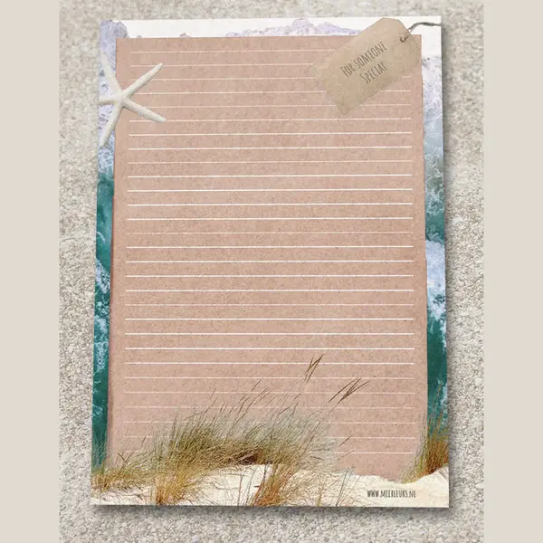 Briefpapier - 24 Vellen A4 Formaat - Zee / Strand - Meer Leuks - Postpapier Beach thumbnail